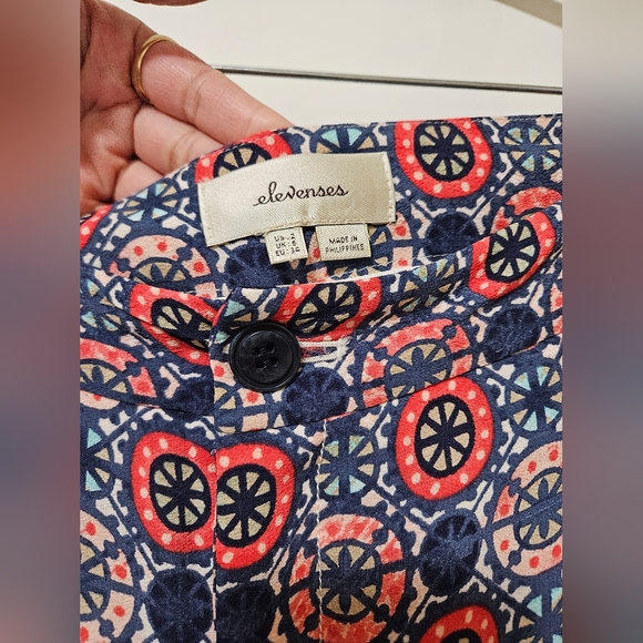 Anthropologie Elevenses Palazzo Printed pants - Picture 6 of 9